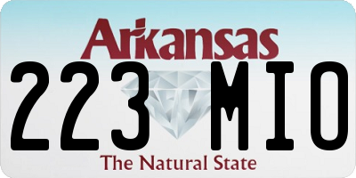 AR license plate 223MIO