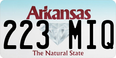 AR license plate 223MIQ