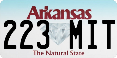 AR license plate 223MIT