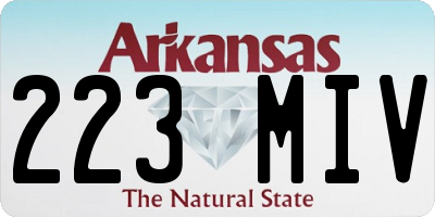 AR license plate 223MIV