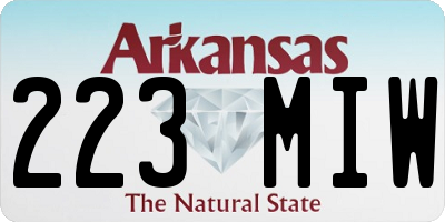 AR license plate 223MIW