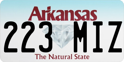 AR license plate 223MIZ