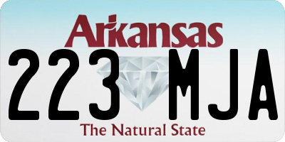 AR license plate 223MJA