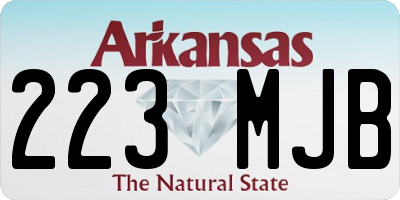 AR license plate 223MJB
