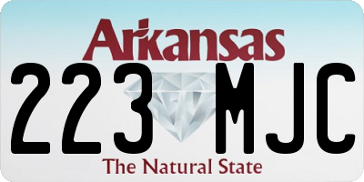 AR license plate 223MJC