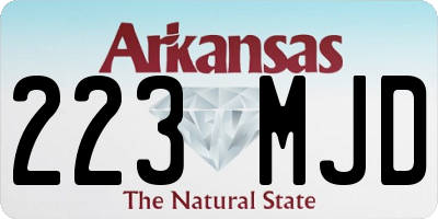 AR license plate 223MJD