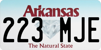 AR license plate 223MJE