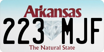 AR license plate 223MJF