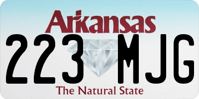 AR license plate 223MJG