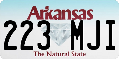 AR license plate 223MJI