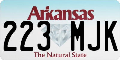 AR license plate 223MJK