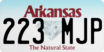 AR license plate 223MJP