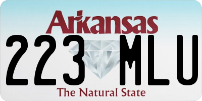 AR license plate 223MLU