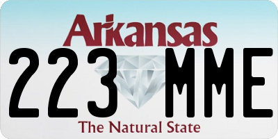 AR license plate 223MME