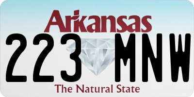 AR license plate 223MNW
