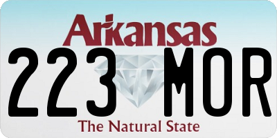 AR license plate 223MOR