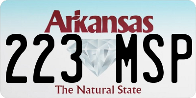 AR license plate 223MSP
