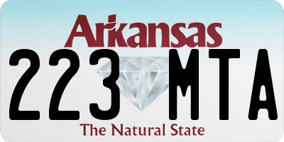 AR license plate 223MTA