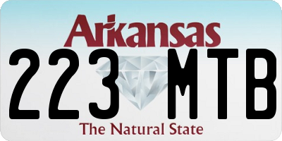 AR license plate 223MTB