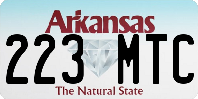 AR license plate 223MTC