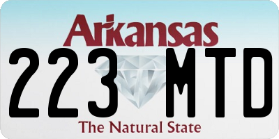 AR license plate 223MTD