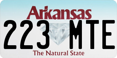 AR license plate 223MTE