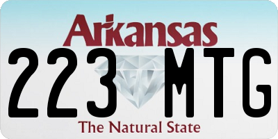 AR license plate 223MTG