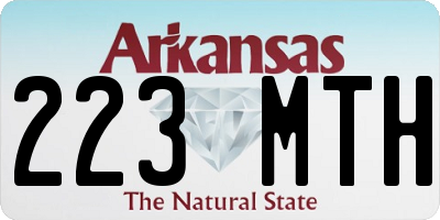 AR license plate 223MTH
