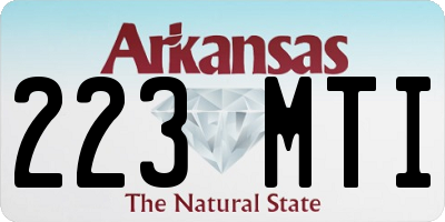 AR license plate 223MTI