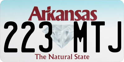 AR license plate 223MTJ