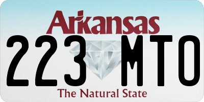 AR license plate 223MTO
