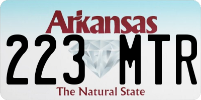 AR license plate 223MTR