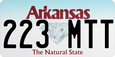 AR license plate 223MTT