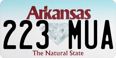 AR license plate 223MUA