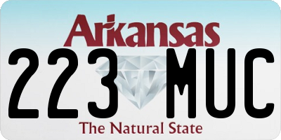 AR license plate 223MUC
