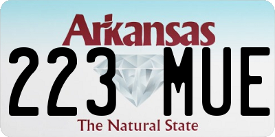 AR license plate 223MUE