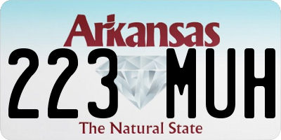 AR license plate 223MUH