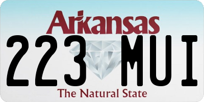 AR license plate 223MUI