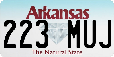 AR license plate 223MUJ