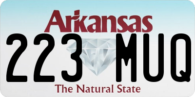 AR license plate 223MUQ