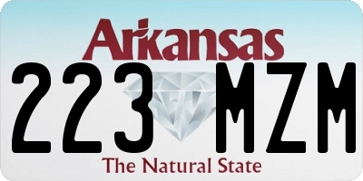 AR license plate 223MZM