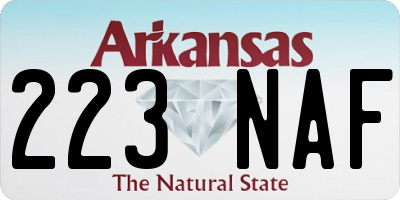 AR license plate 223NAF