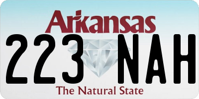 AR license plate 223NAH