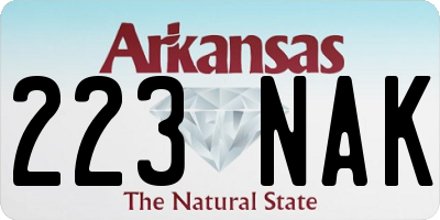 AR license plate 223NAK