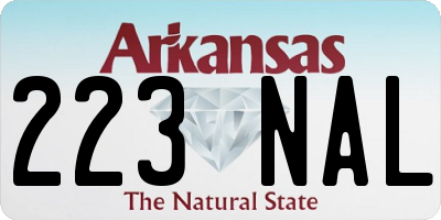 AR license plate 223NAL