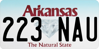 AR license plate 223NAU