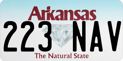 AR license plate 223NAV