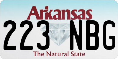 AR license plate 223NBG