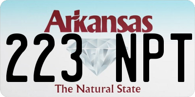 AR license plate 223NPT