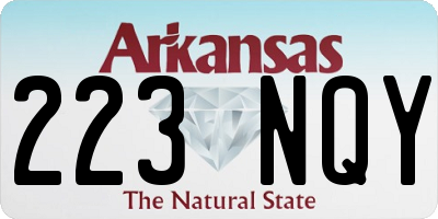AR license plate 223NQY